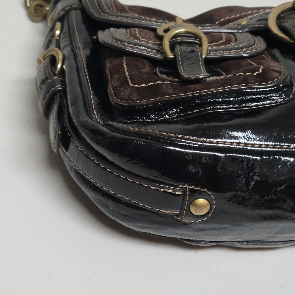 Coach Vintage Legacy Garcia Hobo Shoulder Bag Patent Brown Leather. - Picture 4 of 16